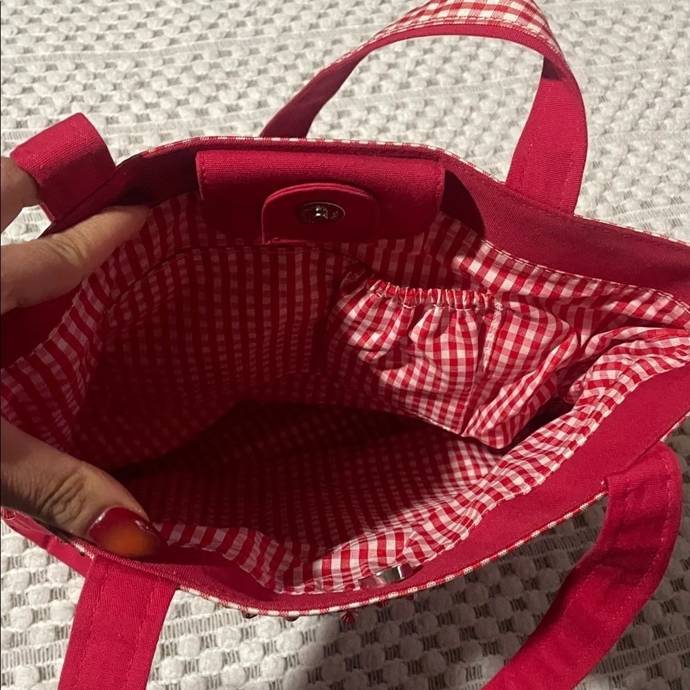 Vintage Festive Red Santa Tote Bag